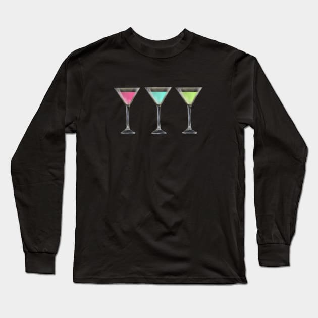 Martinis Long Sleeve T-Shirt by PeggyNovak